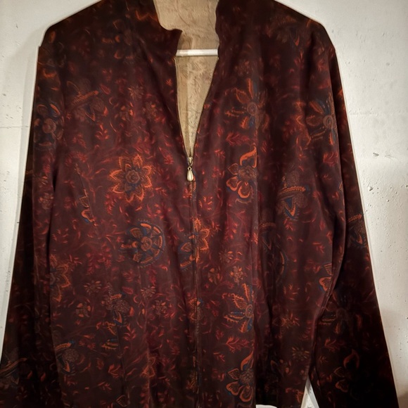 Elementz Multicolor Floral zip light weight jacket/shirt - Picture 2 of 6